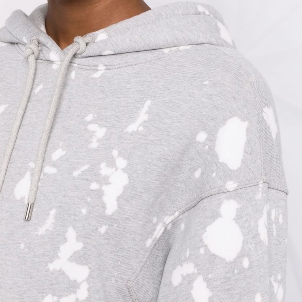 Frame Xl Bleached-Effect Drawstring Hoodie Cotton… - image 4